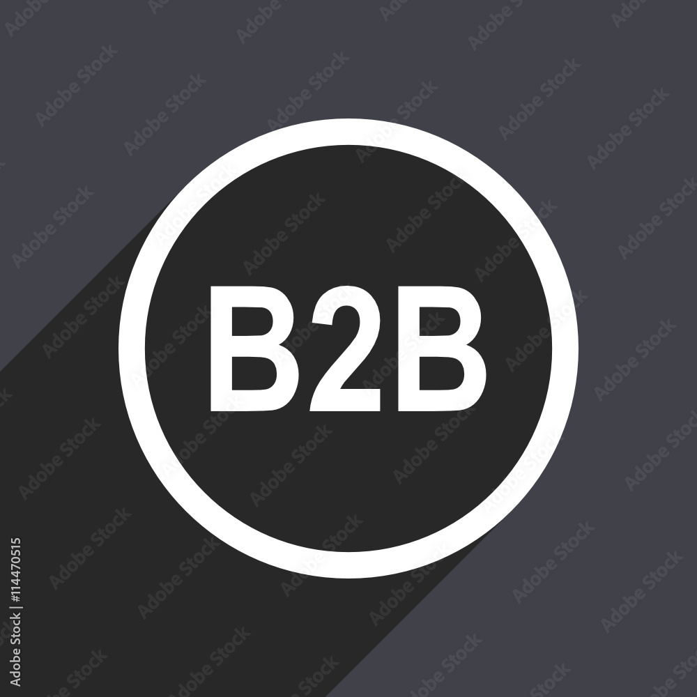 Poster Flat design gray web b2b vector icon