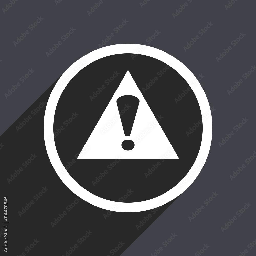 Poster flat design gray web exclamation sign vector icon