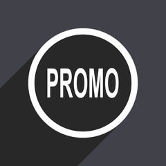 Flat design gray web promo vector icon