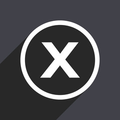 Obraz premium Flat design gray web cancel vector icon