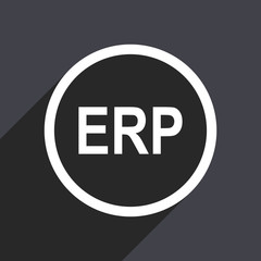 Flat design gray web erp vector icon