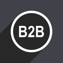 Flat design gray web b2b vector icon