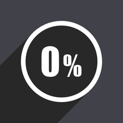 Flat design gray web vector discount icon