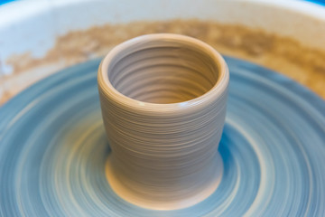 Pottering - creating a clay cup