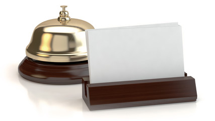 Reception bell and business card