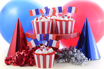 Happy Bastille Day cupcakes.