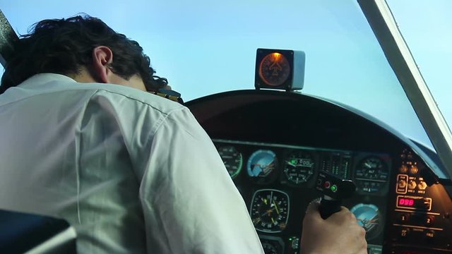 Airplane crash, pilot lost consciousness and airplane falling to the ground