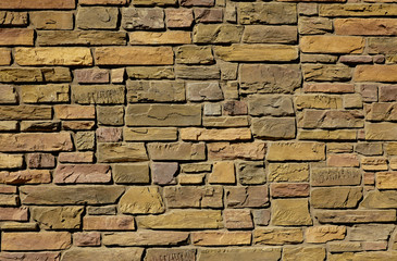 New home building stone veneer granite slate rock wall