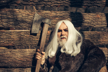 Old man with axe