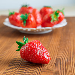 fresh red strawberries