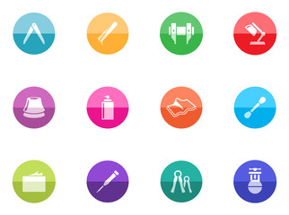 Camera repair tool icons in color circles.