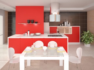 Stylish design with a perfect kitchen furniture.