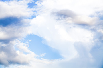 colorful dramatic sky with cloud at sunset