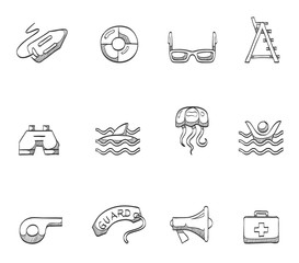 Lifeguard icons in sketch.