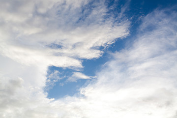 colorful dramatic sky with cloud at sunset