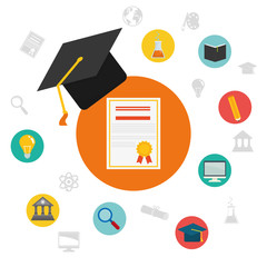 Back to school graphic design icons, vector illustration eps10