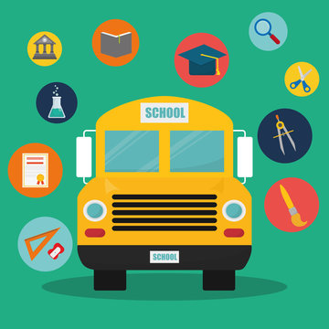 Back to school graphic design icons, vector illustration eps10