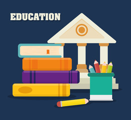 Back to school graphic design icons, vector illustration eps10
