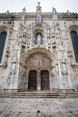 Obraz premium Portal of Jeronimos Monastery in the Belem, Lisbon, Portugal