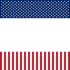 USA patriotic frame with empty space on center