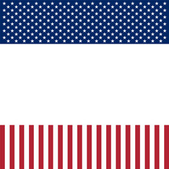 USA patriotic frame with empty space on center