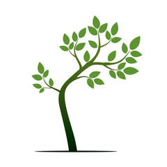 Green Tree. Vector Illustration.