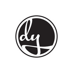 initial letter logo circle with ring