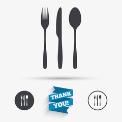 Fork, knife, tablespoon. Cutlery set.