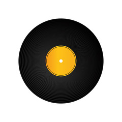 Sound and music concept represented by vinyl icon. isolated and flat illustration 