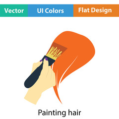 Painting hair icon