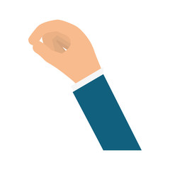 Human hand concept represented by gesture with fingers icon. isolated and flat illustration 