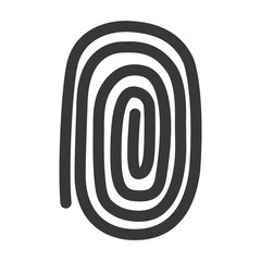 Security system concept represented by finger print icon. isolated and flat illustration 