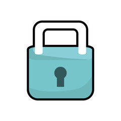 Security system concept represented by padlock icon. isolated and flat illustration 