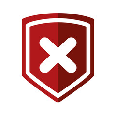 Obraz premium Security system concept represented by shield icon. isolated and flat illustration 