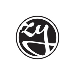 initial letter logo circle with ring