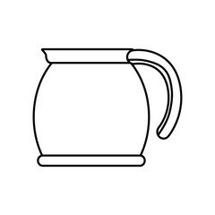 Coffee time concept represented by coffee kettle icon. isolated and flat illustration 