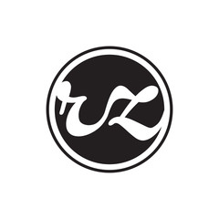 initial letter logo circle with ring