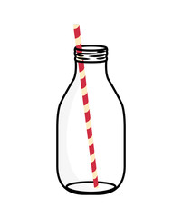 Organic and Healthy food concept represented by juice glass icon. isolated and flat illustration 