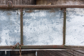 A well used rustic metal weathered metal sheet texture.