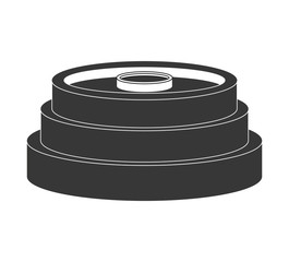 Healthy lifestyle and fitness concept represented by weight icon. isolated and flat illustration 