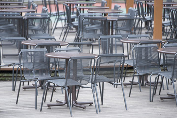 chairs for relaxing in the public park
