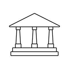 Money concept represented by bank icon. isolated and flat illustration 
