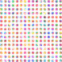 Stylish colorful polka dot pattern background.