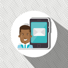 smartphone user design, vector illustration eps10 graphic 