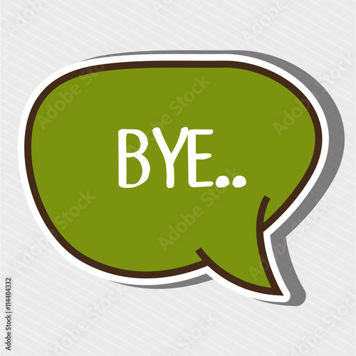 "bubble text message design, vector illustration eps10 graphic " Stock