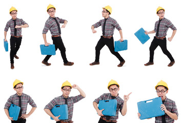 Obraz premium Industrial worker isolated on the white background