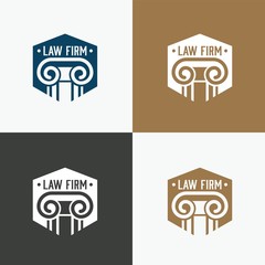 Law Firm Logo Template, Vector Illustration
