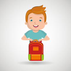 Happy child with in school design, vector illustration eps10 graphic 