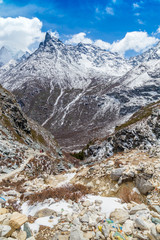 Colorful autumn in Yading national level reserve, Daocheng, Sich