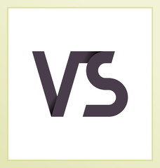 VS Two letter composition for initial, logo or signature.